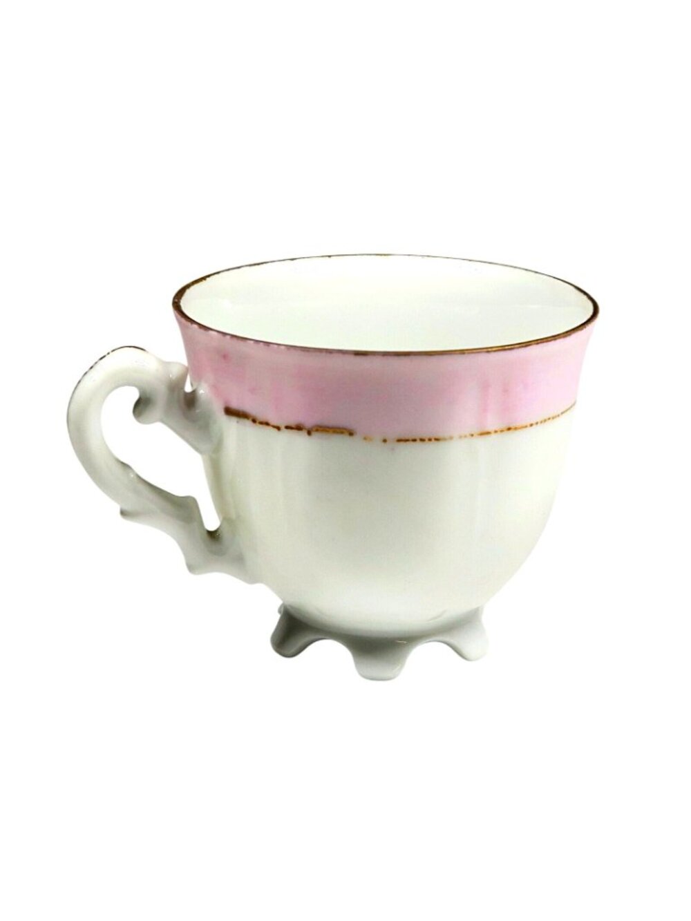 Hal-Sey Fifth Ave Violets Teacup & Saucer Footed Pink Rim Gold Trim Vintage - Picture 4 of 7